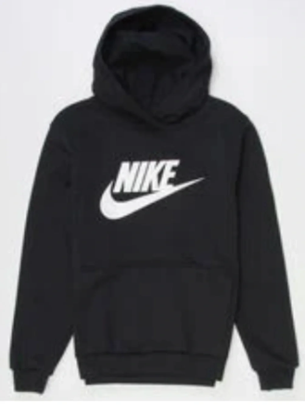 Nike Black Hoodie with White Swoosh Logo